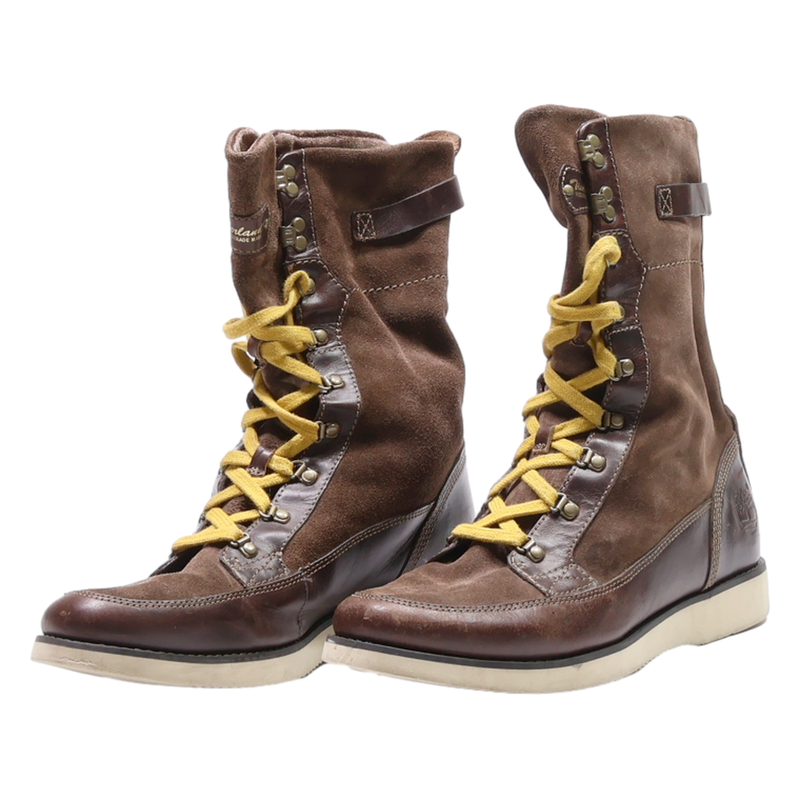 TIMBERLAND Lace-Up Boots Brown Synthetic Womens UK 6.5