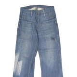 JEANS Womens Blue Regular Straight Denim Medium W28 L28 Faded Casual Wear
