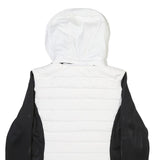 STARTER Womens White & Black Lightweight Zip Jacket M Polyester Blend Sport