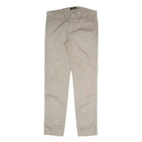 HAMMONT AND BLAINE Mens Slim Beige Cotton Blend Trousers W34 L31 Zip Closure