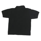 LEE Mens Black Cotton Short Sleeve Polo Shirt M Classic Comfort Casual