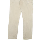 CARHARTT Mens Relaxed Fit Beige Workwear Twill Trousers W34 L34 Durable Zip