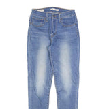 LEVI'S 721 Womens Slim Blue Denim Light W27 L30 Slim Fit Zip Jeans