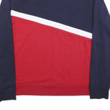 FILA Mens Navy & Red Cotton Blend Sweatshirt XL Crew Neck Long Sleeve Casual