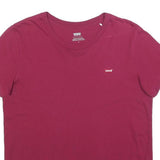 LEVI'S Womens Red T-Shirt M Short Sleeve Crew Neck Classic Cotton Casual