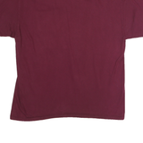 HANES Mens Maroon Pocket T-Shirt L Short Sleeve Crew Neck Casual Cotton