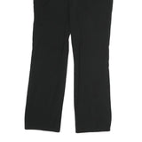 CHAPS Mens Cotton Blend Black Regular Straight Trousers W32 L28 Classic Zip