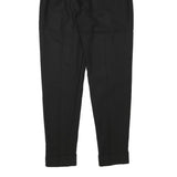 HEXACONE Womens Wool Blend Black Slim Tapered Trousers W24 L28 Stylish Formal