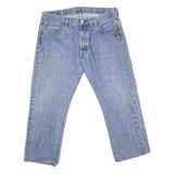 LEVI'S 501 Mens Jeans Blue Regular Straight Denim Medium W36 L25 Classic Fit