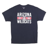 CHAMPION Mens Navy Blue Arizona Wildcats Graphic T-Shirt L Short Sleeve Crew