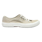 LAUREN RALPH LAUREN Womens Low Top Trainers Beige Suede UK 6 Casual Footwear