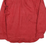 LAUREN RALPH LAUREN Womens Red Linen Shirt L Long Sleeve Button Up Casual