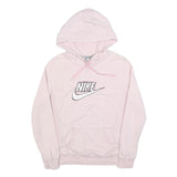 NIKE Womens Pink Hoodie L Cotton Blend Pullover Sportswear Casual Sweatshirt