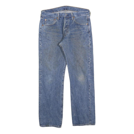 LEVI'S 501 Mens Jeans Blue Regular Straight Denim Medium W32 L30 Classic Fit