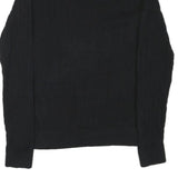TOMMY HILFIGER Womens Black Plain Jumper Crew Neck Basic Knit 2XL Cotton Blend