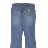CARHARTT Womens Regular Fit Blue Denim Bootcut Jeans Cotton Blend W31 L32