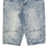 FORPLAY Mens Shorts Blue Denim Casual M W34 Button Fly Cotton Pockets