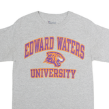 CHAMPION Mens Grey Edward Waters University Graphic T-Shirt S Short Sleeve Crew