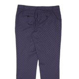 MOSCHINO Womens Cotton Blend Blue Regular Straight Trousers W34 L30 Stylish