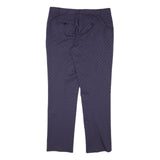 MOSCHINO Womens Cotton Blend Blue Regular Straight Trousers W34 L30 Stylish