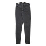 LEVI'S Womens Black Slim Skinny Denim Medium W25 L28 Zip Cotton Blend Jeans