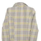 SEBO Womens Beige Yellow Check Jacket S Polyester Blend Button Classic Fit