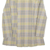 SEBO Womens Beige Yellow Check Jacket S Polyester Blend Button Classic Fit