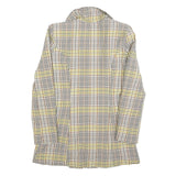 SEBO Womens Beige Yellow Check Jacket S Polyester Blend Button Classic Fit
