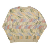 TRAVEL SMITH Mens Beige Multi Patterned Crew Neck Basic Knit Jumper L Acrylic