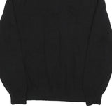 CALVIN KLEIN Mens Black Cotton Patterned Pullover Quarter Zip Jumper XL Stylish