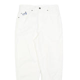 HIS Womens Jeans White Regular Straight Denim W30 L30 Cotton Blend Zip
