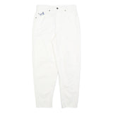HIS Womens Jeans White Regular Straight Denim W30 L30 Cotton Blend Zip