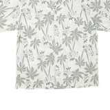 ARIZONA JEAN COMPANY Mens White & Grey Tropical Print Shirt M Casual Summer