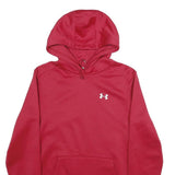 UNDER ARMOUR Mens Red Hoodie S Lightweight Sports Sweatshirt