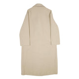 ZARA Womens Beige Classic Jacket XS Plain Button Fastening Elegant Design