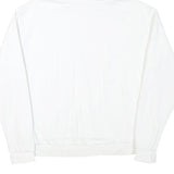 KARL KANI Mens White Hoodie S Minimal Script Logo Cotton Blend