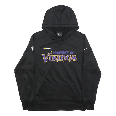 NIKE Mens Black Property Of Vikings Pullover Hoodie M NFL Team Sweatshirt