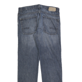 CALVIN KLEIN JEANS Mens Blue Regular Straight Denim Medium W34 L32 Zip Fastening