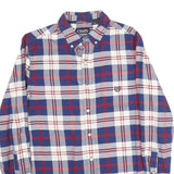 CHAPS Mens Blue & Red Check Shirt S Classic Cotton Button Down Casual