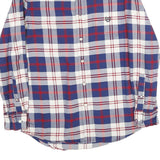 CHAPS Mens Blue & Red Check Shirt S Classic Cotton Button Down Casual