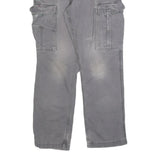 CARHARTT Mens Cotton Blend Grey Relaxed Cargo Trousers W31 L30 Workwear