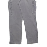 CARHARTT Mens Cotton Blend Grey Relaxed Cargo Trousers W31 L30 Workwear