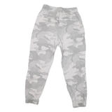HOLLISTEER Mens Cotton Blend Grey Camo Regular Drawstring Trousers W28 L25