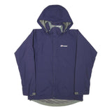 BERGHAUS Womens Blue Outdoor Jacket UK 10 Polyester Blend Hooded Zip Casual