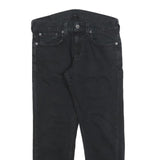 LEVI'S 511 Slim Mens Black Slim Skinny Denim Medium W30 L25 Raw Edge