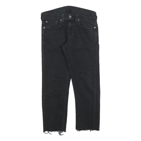 LEVI'S 511 Slim Mens Black Slim Skinny Denim Medium W30 L25 Raw Edge