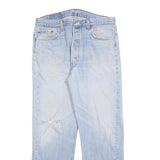 LEVI'S 501 Mens Jeans Blue Regular Straight Denim Light W36 L30 Vintage Wash