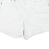 LEVI'S Womens White Casual Denim Shorts XS W25 Mid Length Short Denim