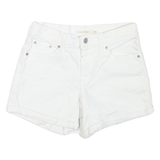 LEVI'S Womens White Casual Denim Shorts XS W25 Mid Length Short Denim