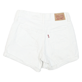 LEVI'S Womens White Casual Denim Shorts XS W25 Mid Length Short Denim